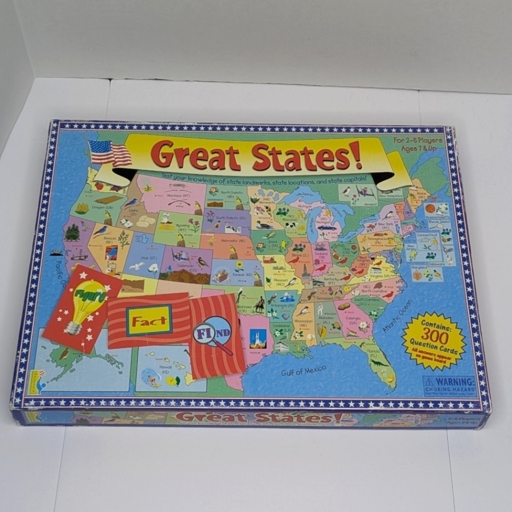 Great States United States Facts Board Game
